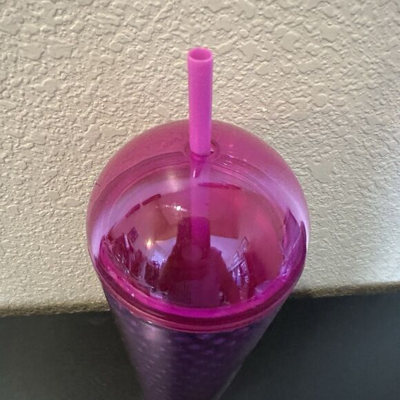 Starbucks Summer 2024 Purple Dome Lid Cold Cup Holographic Dots Venti Tumbler - Picture 3 of 4